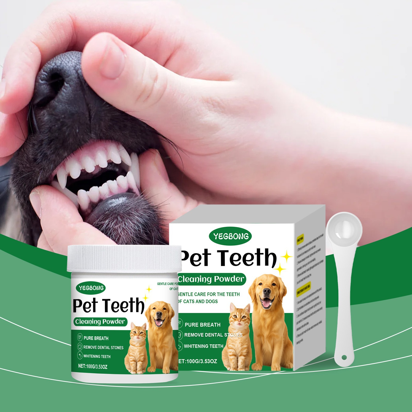 Teeth Whitening Remedies - Pet Teeth Cleaning Powder Reduce Dental