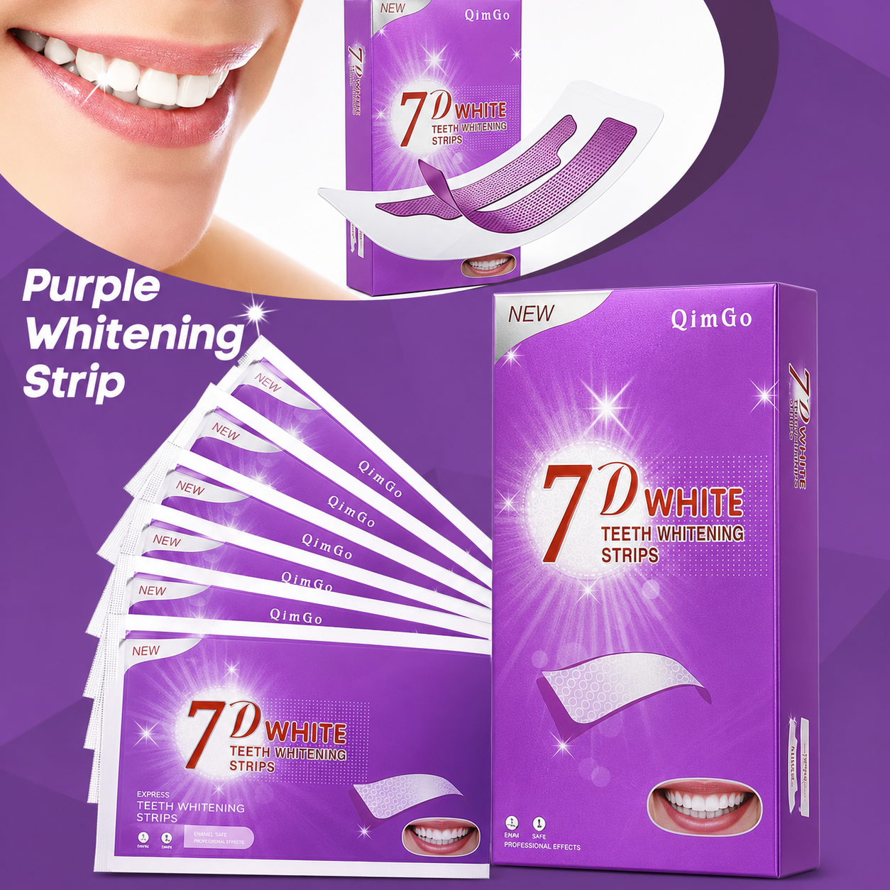 Teeth Whitening In Office - Purple Teeth Whitening Strip No Sensitive