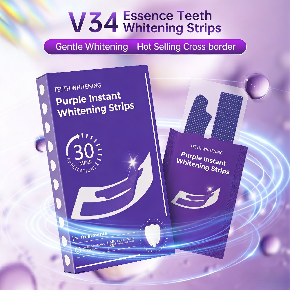 Purple Teeth Whitening Strips- - Teeth Whitening Home Kit 리뷰 및 가격