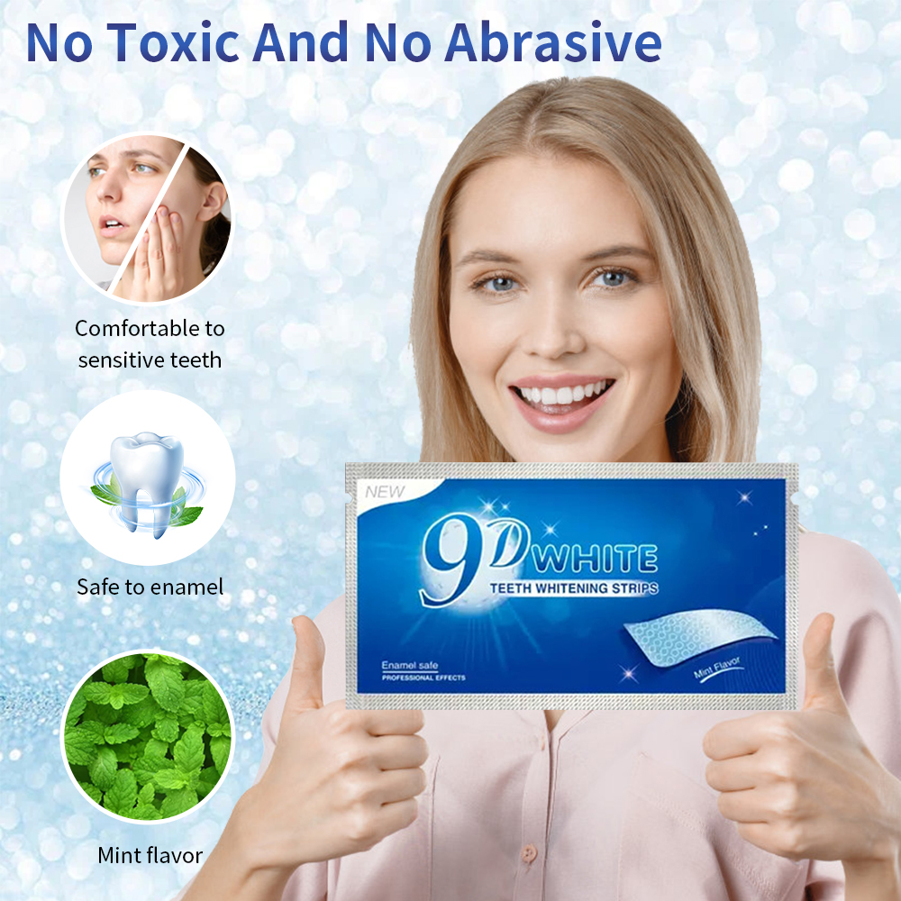 9D White Teeth Whitening Strip - Teeth Whitening Home Kit 리뷰 및 가격