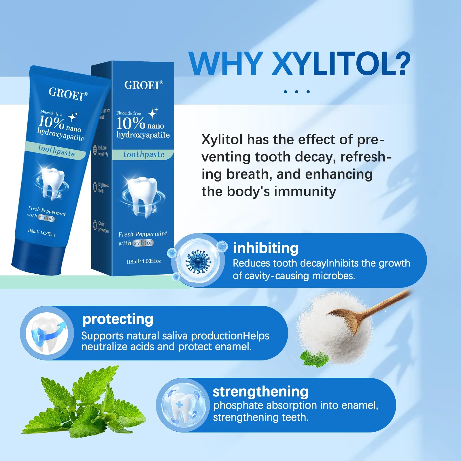 Cavity Prevention Xylitol Toot - Hydroxyapatite Toothpaste 리뷰 및 가격