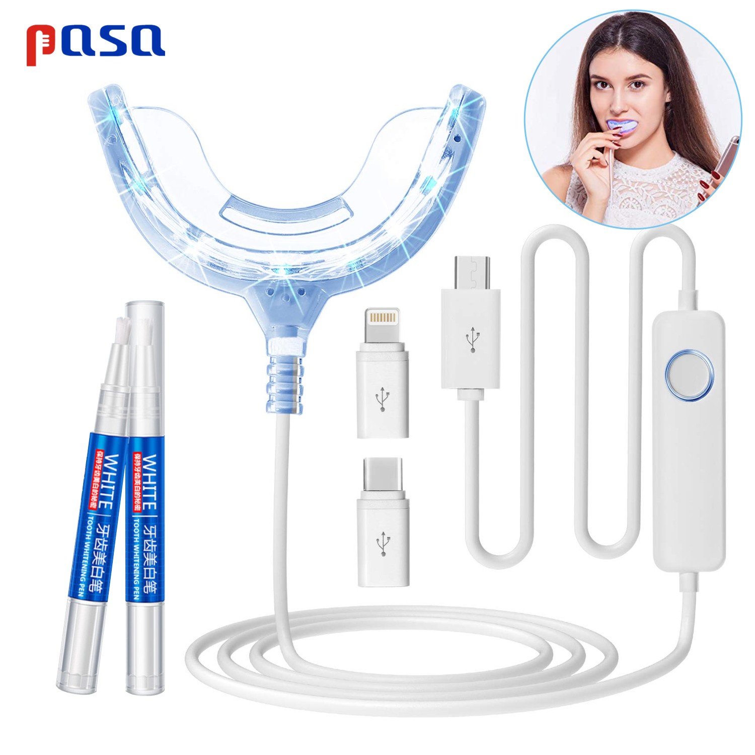 Portable LED Cold Blue Light S - Teeth Whitening Home Kit 리뷰 및 가격