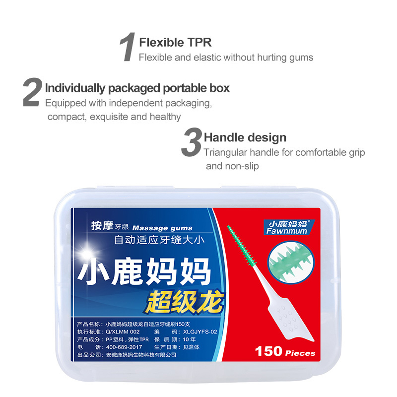 150 pcs/box Silicone Interdent - Dental Floss Picks 리뷰 및 가격