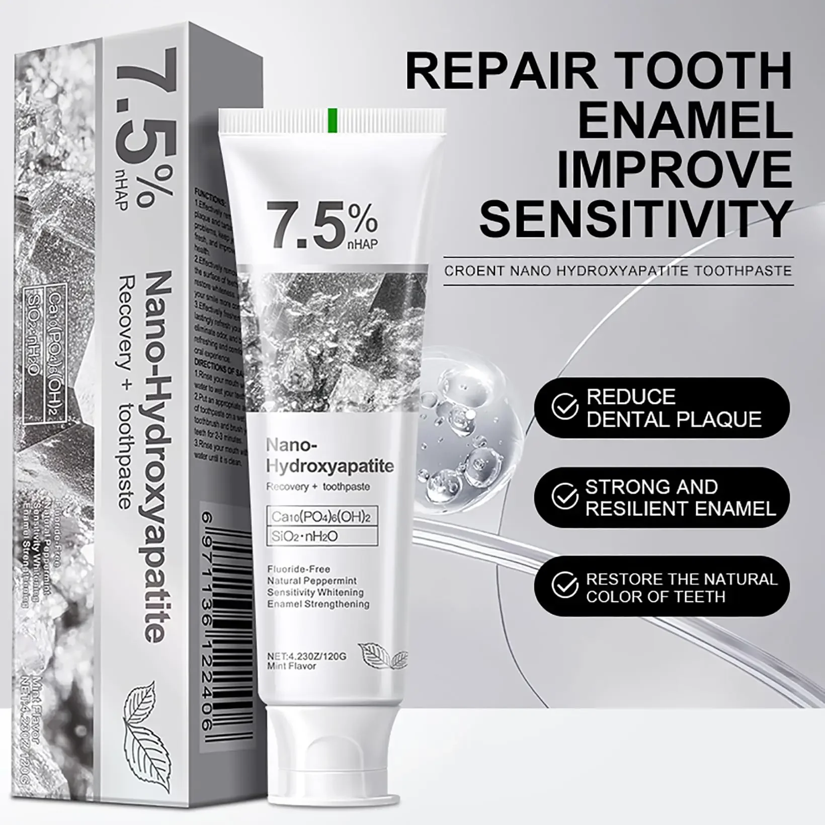 7.5% Hydroxyapatite Toothpaste - Hydroxyapatite Toothpaste 리뷰 및 가격