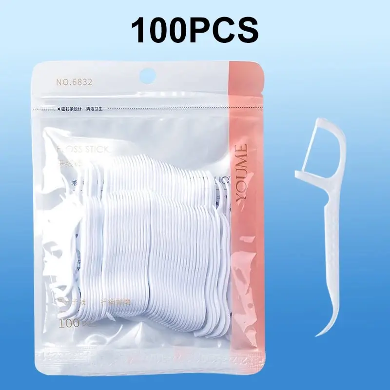 100/300/500pcs Disposable Dent - Dental Floss Picks 리뷰 및 가격
